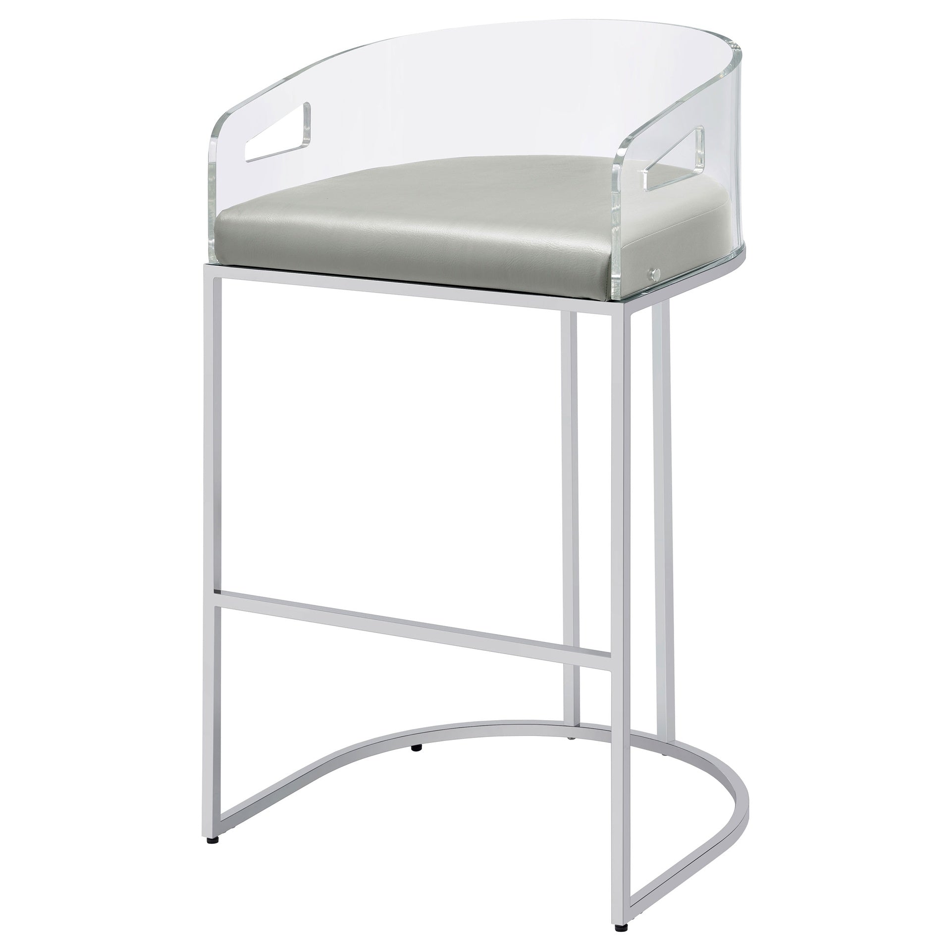 Mello Chrome Upholstered Bar Chair (Set of 2)