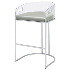 Mello Chrome Upholstered Bar Chair (Set of 2)