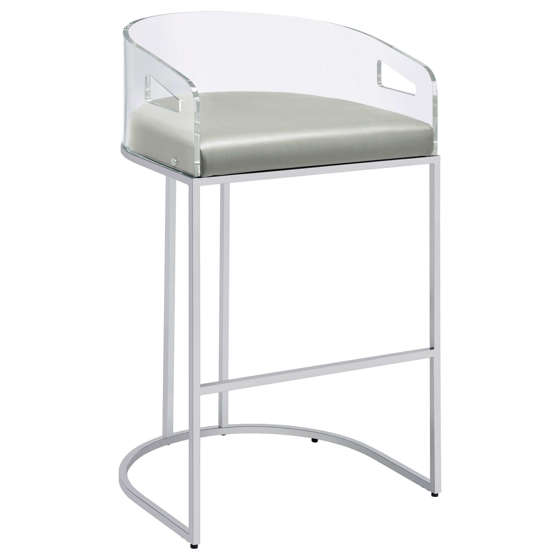Mello Chrome Upholstered Bar Chair (Set of 2)