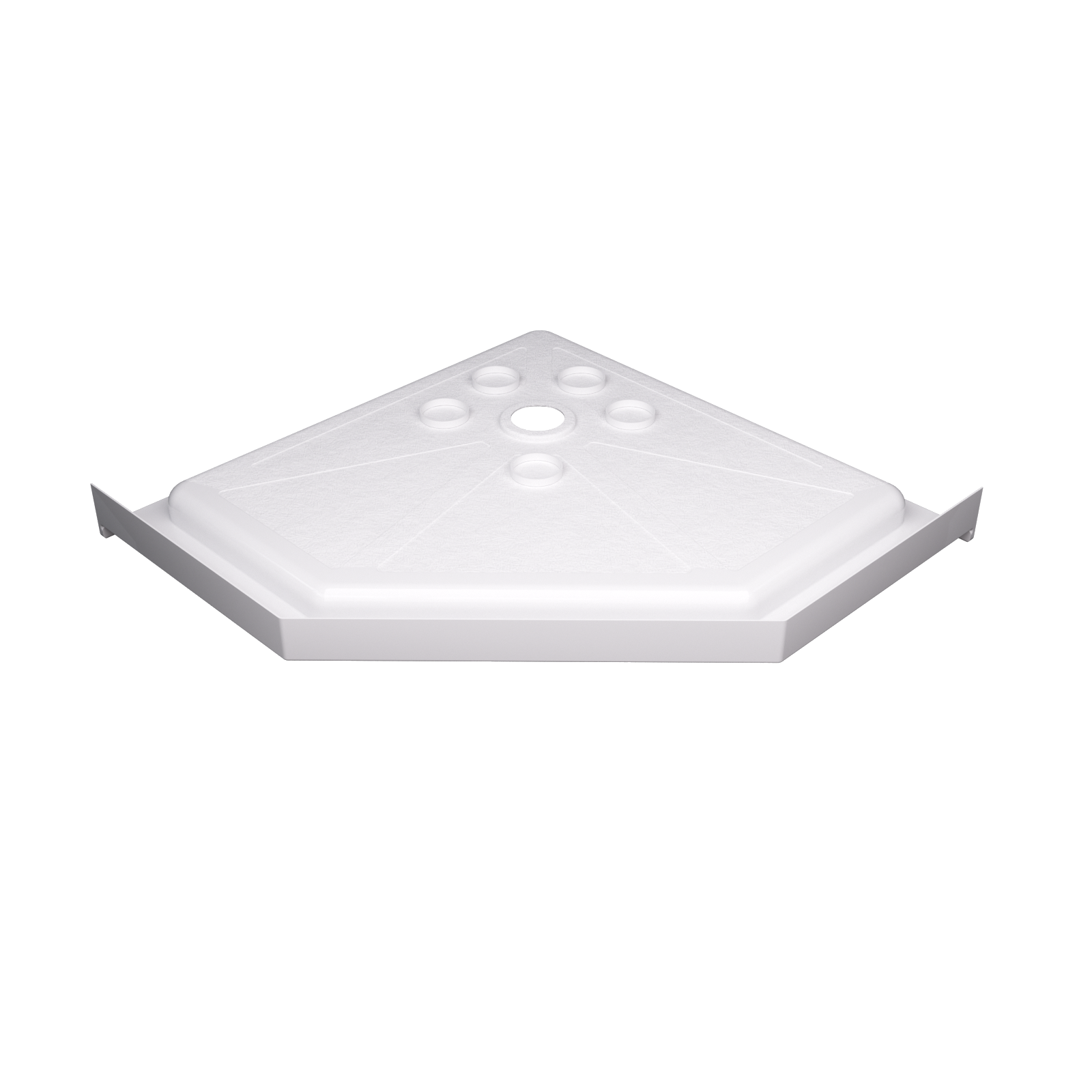 36 in. D x 36 in. W  Neo-Angle Shower Base in White