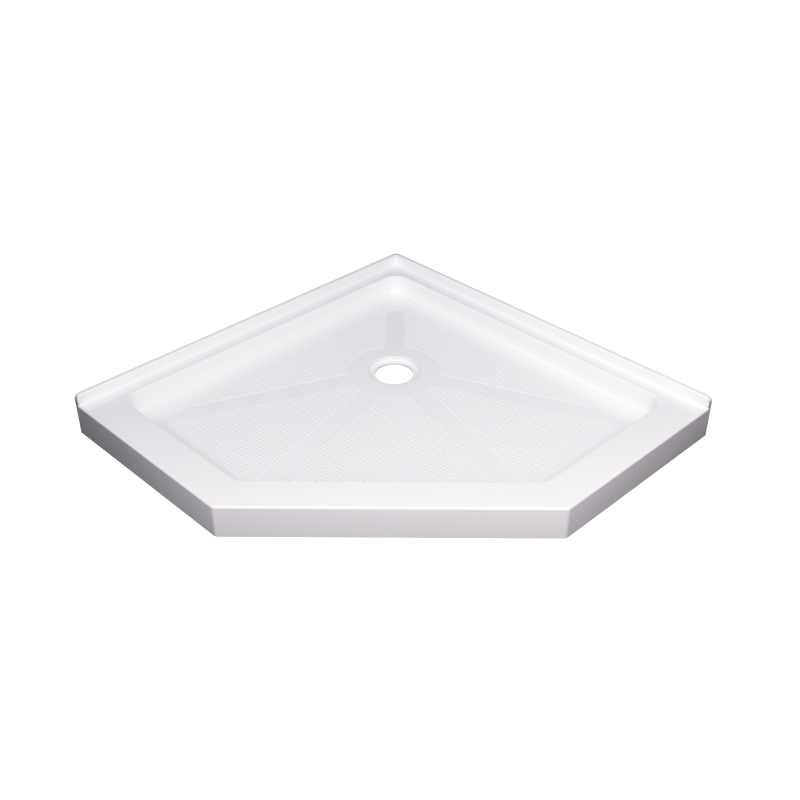 36 in. D x 36 in. W  Neo-Angle Shower Base in White
