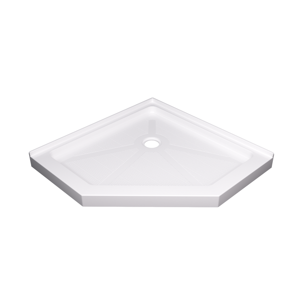 36 in. D x 36 in. W  Neo-Angle Shower Base in White
