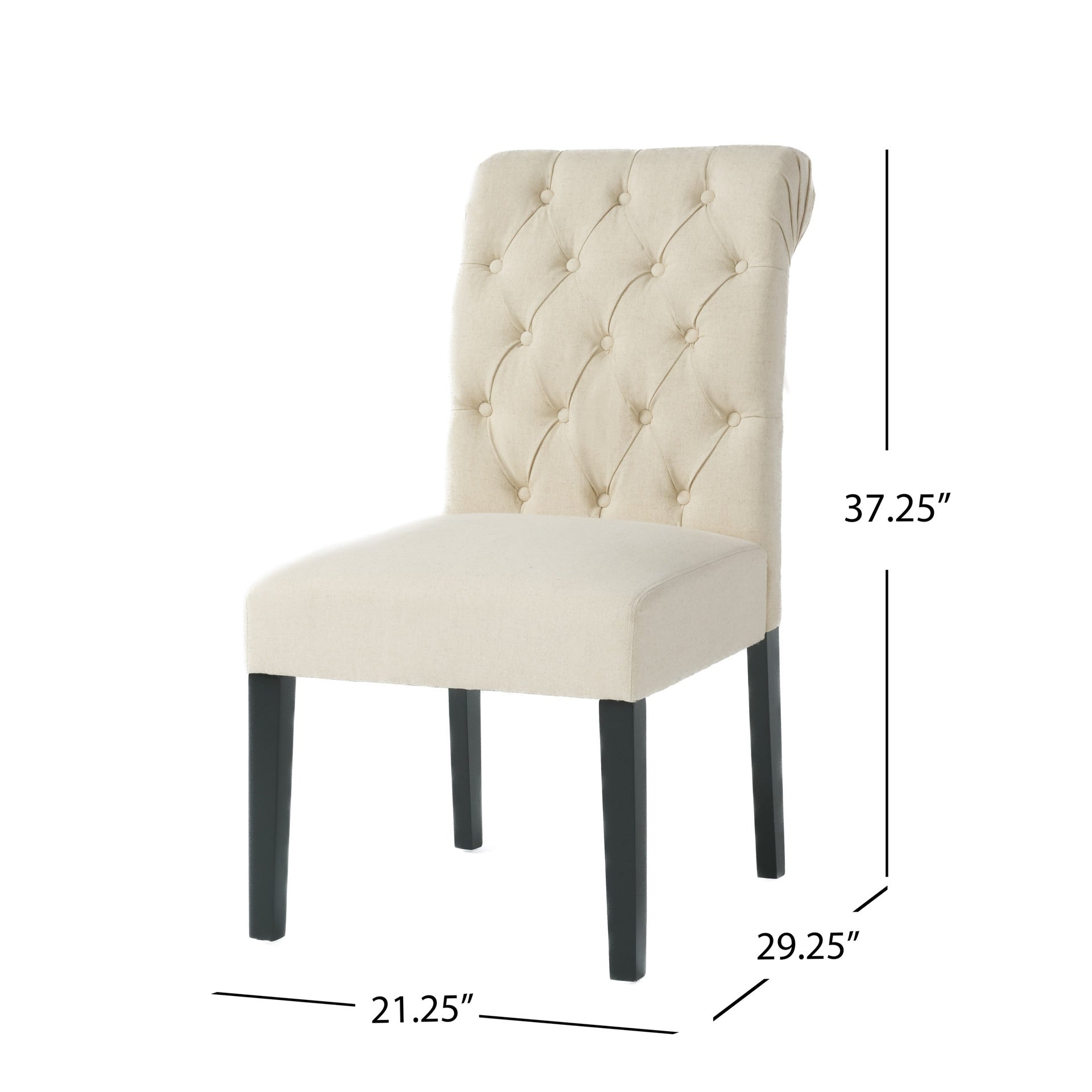 BROXTON TUFT DINING ROLLTOP KD( SET OF 2 )