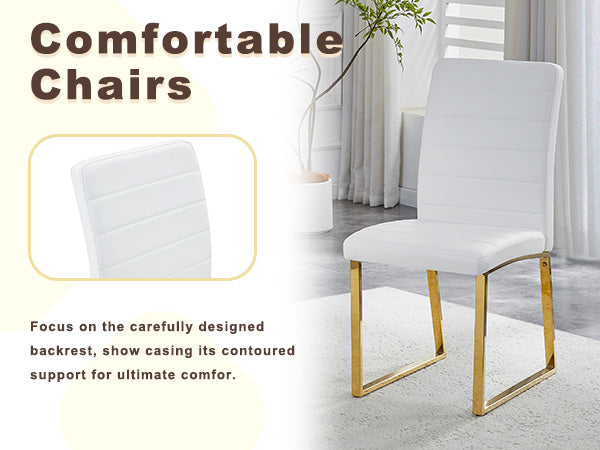 6-Pack - Heavy-duty chairs set: 2.1" thick cushion, iron frame, perfect for home or office. Classic colors, great value