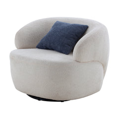 Swivel Barrel Chair Living Room, Single Chair for Small Space Comfy Round Sofa Chair Boucle Accent Chair Circle Sherpa, Arm Chair Reading Room Chair Lounge Chair Bedroom Club(Same Sku:W87663984)