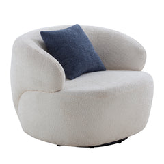 Swivel Barrel Chair Living Room, Single Chair for Small Space Comfy Round Sofa Chair Boucle Accent Chair Circle Sherpa, Arm Chair Reading Room Chair Lounge Chair Bedroom Club(Same Sku:W87663984)