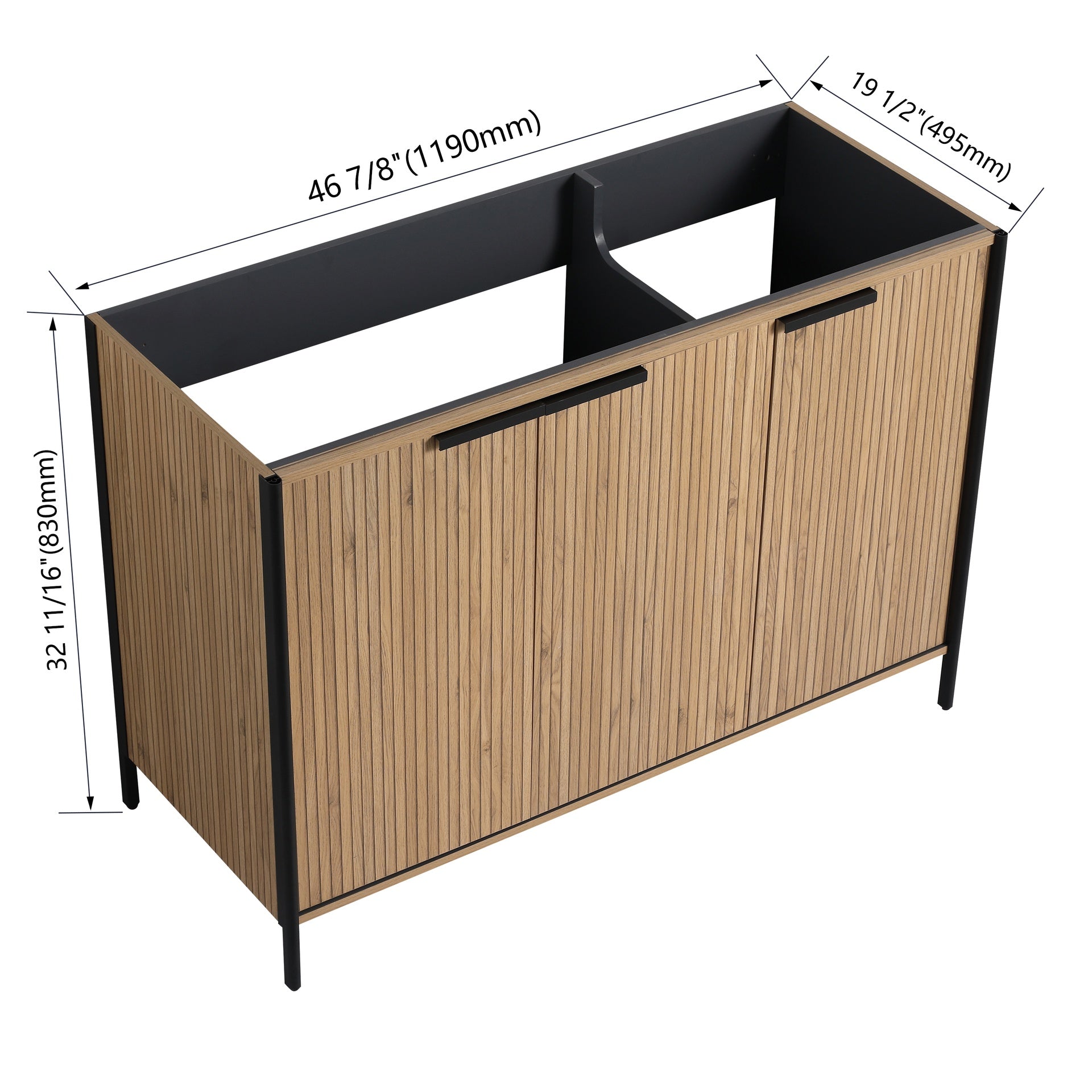 48" Freestanding Bathroom Vanity  (KD-Packing)-Excluding Sink