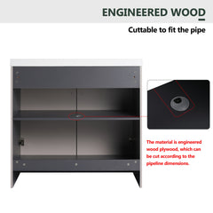36" Freestanding Bathroom Vanity & 2 Soft-Close Cabinet Doors (KD-Packing)-Excluding Sink