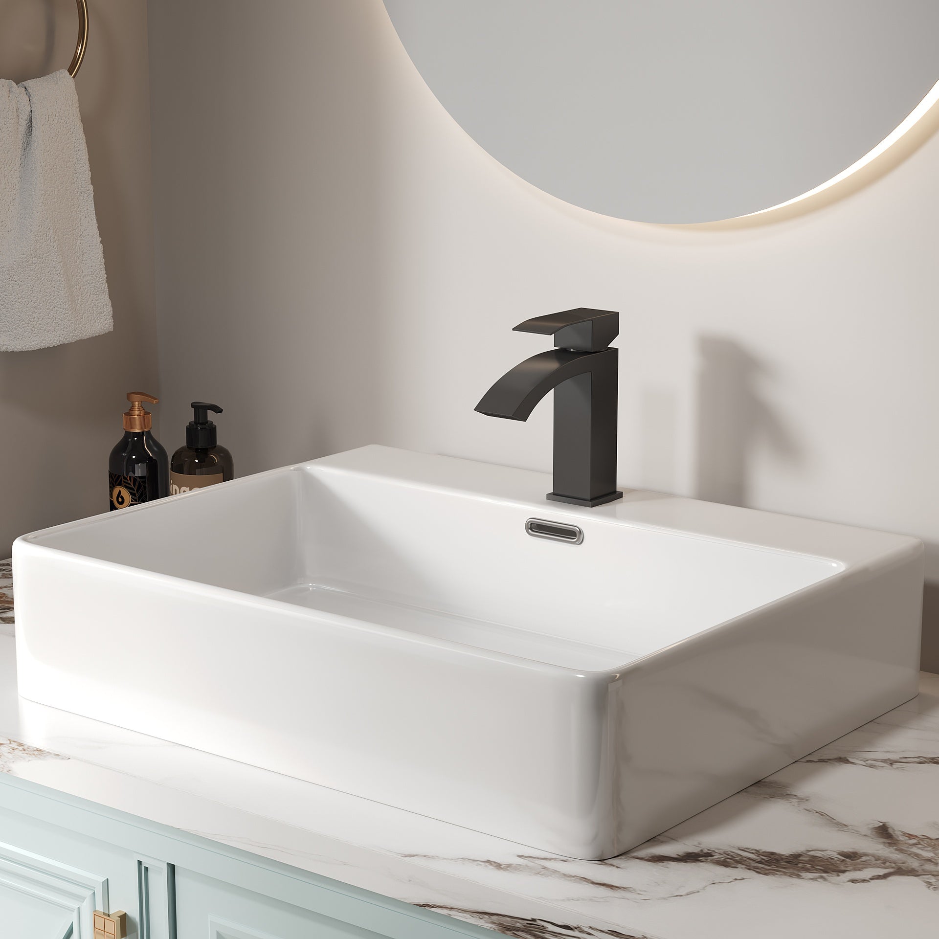 Bothwa Home 6.68" CUPC Certified Single Handle Bathroom Sink Faucet (Matt Black Finish)