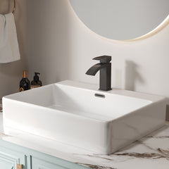 Bothwa Home 6.68" CUPC Certified Single Handle Bathroom Sink Faucet (Matt Black Finish)