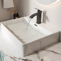 Bothwa Home 6.68" CUPC Certified Single Handle Bathroom Sink Faucet (Matt Black Finish)