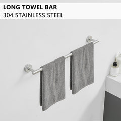 8-Pieces Brushed Nickel Bathroom Accessories Set, Stainless Steel Bathroom Hardware Set, Bath Towel Bar Set, Towel Racks for Bathroom Wall Mounted.