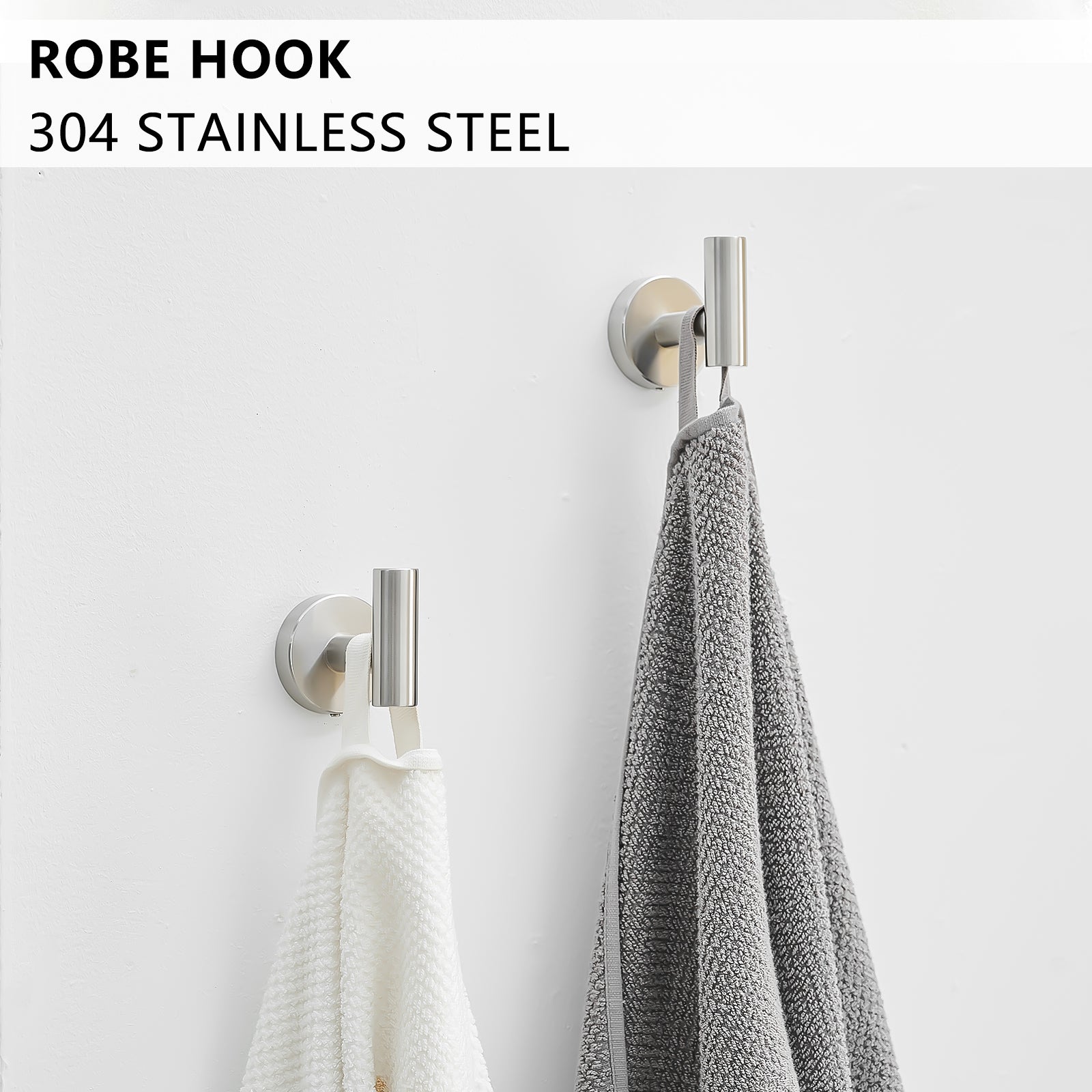 8-Pieces Brushed Nickel Bathroom Accessories Set, Stainless Steel Bathroom Hardware Set, Bath Towel Bar Set, Towel Racks for Bathroom Wall Mounted.