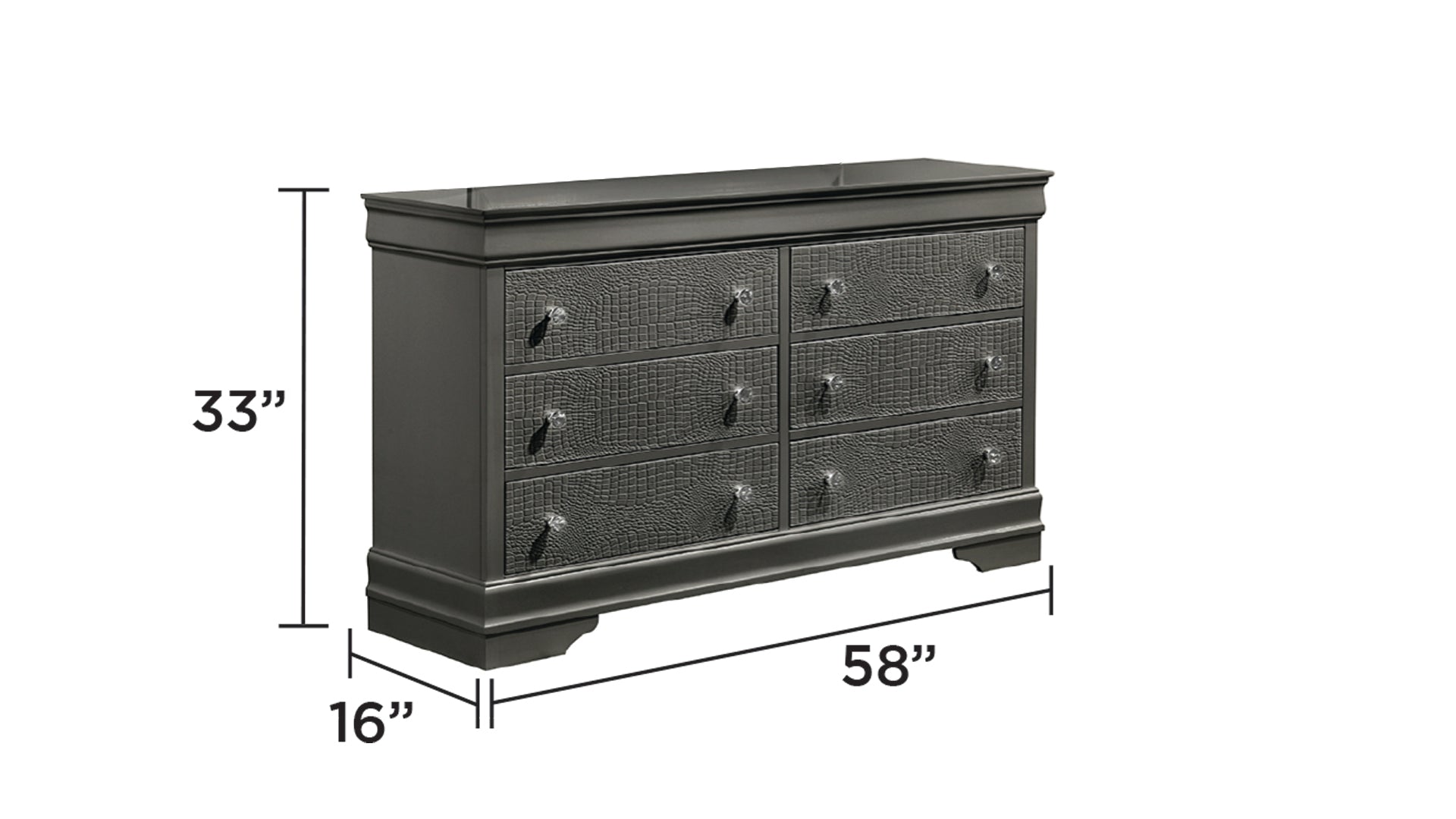 Blaze Upholstered Modern Style 5 Pc Queen Bedroom Set with LED Headboard Made with Wood in Metallic Gray(CA WAREHOUSE)