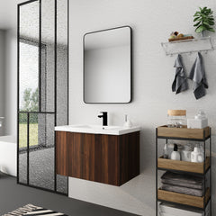 Soft Close Doors Bathroom Vanity With Sink,30 Inch For Small Bathroom,30x18-00630CAW(KD-Packing)