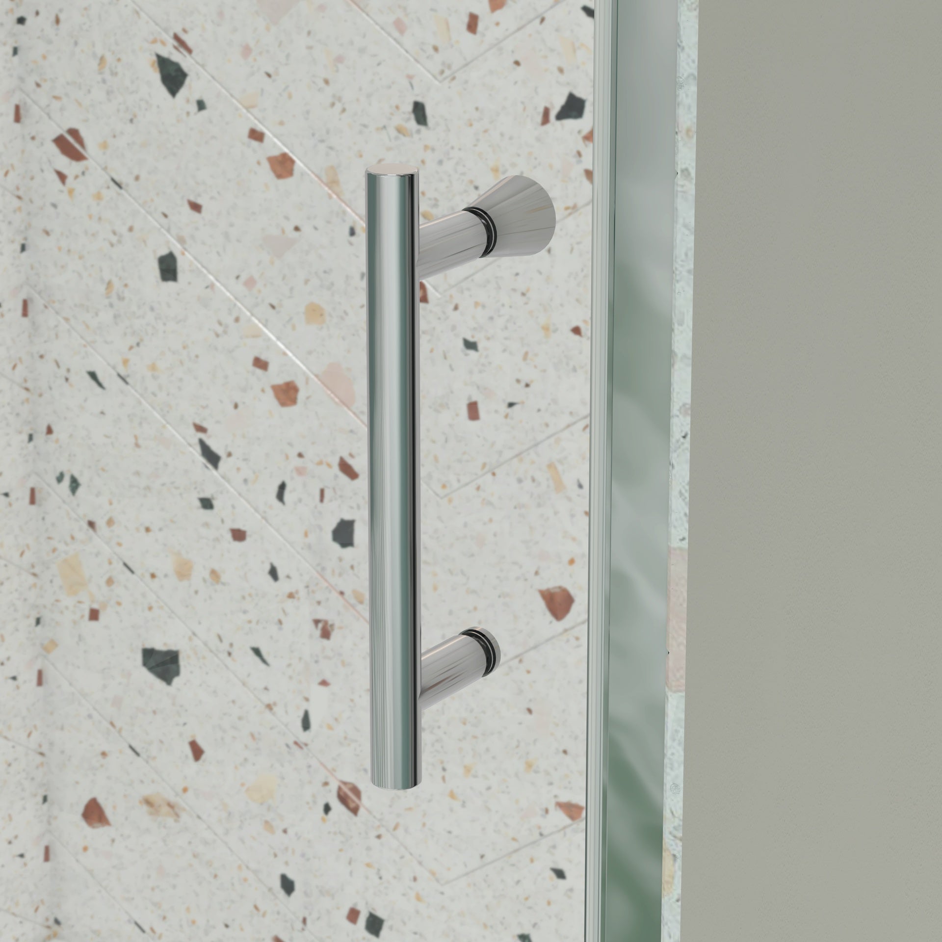 50-54" W x 71" H Piovt Swing Glass Shower Door,Pivot Frame Sliding Shower Door with 1/4"(6mm) Clear SGCC Tempered Glass,Chrome Finish Shower Doors,Reversible Installation