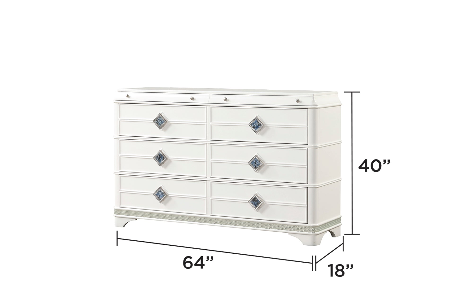 Laguna Modern Style 5 Pc King Upholstered Bedroom Set Made with Wood and Crystal Accents in White(CA INVENTORY)