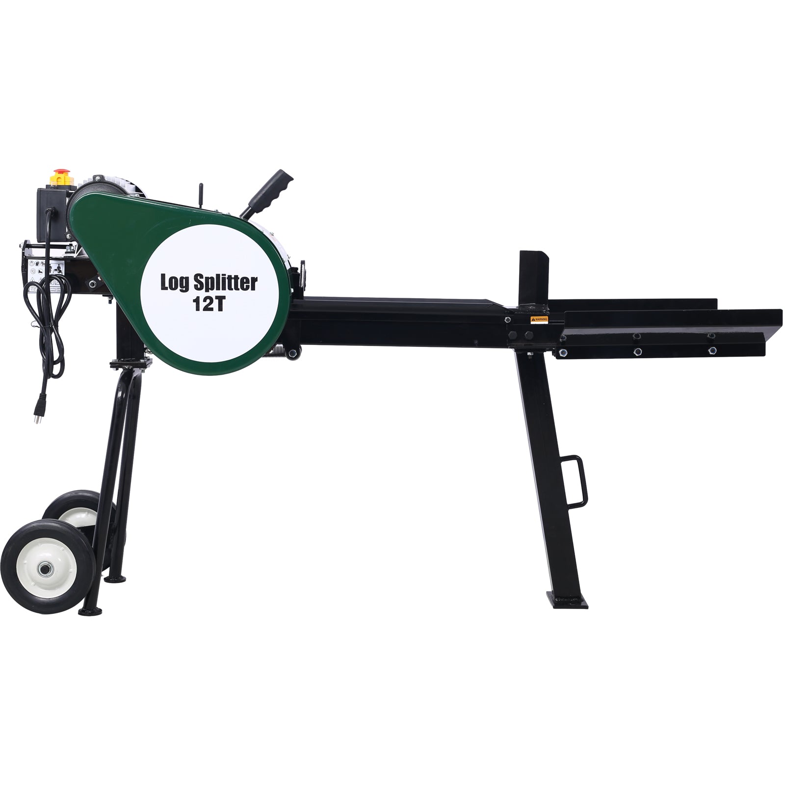 Double Flywheel Electric Log Splitter Log Splitter Electric Portable 12 Ton hotizontal 2HP 16A,electric firewood splitting machine