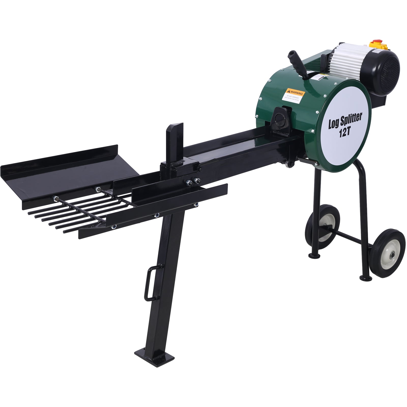 Double Flywheel Electric Log Splitter Log Splitter Electric Portable 12 Ton hotizontal 2HP 16A,electric firewood splitting machine