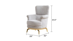 Zoe Modern style Chair made with wood and Gold accents in Gray  same as B009P303215 (CA Warehouse inventory)