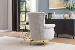 Zoe Modern style Chair made with wood and Gold accents in Gray  same as B009P303215 (CA Warehouse inventory)