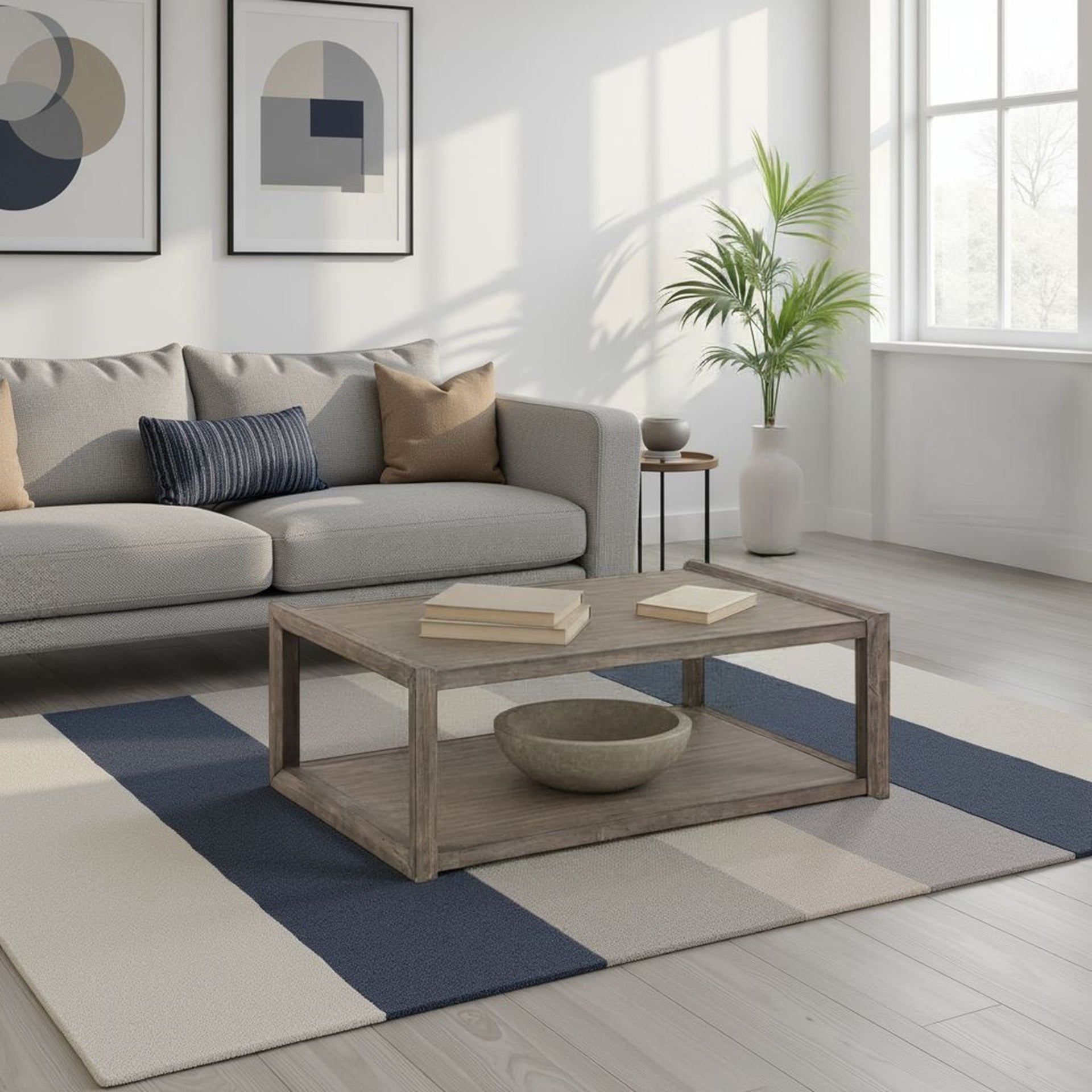 Avana Coffee Table, No Assembly Required, Smoky Greige Finish