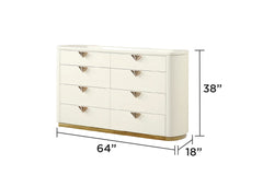 La Pierre Modern Style 5 Pc Queen Upholstered Bedroom Set Made with Wood and Gold Accents in Beige(NJ INVENTORY)