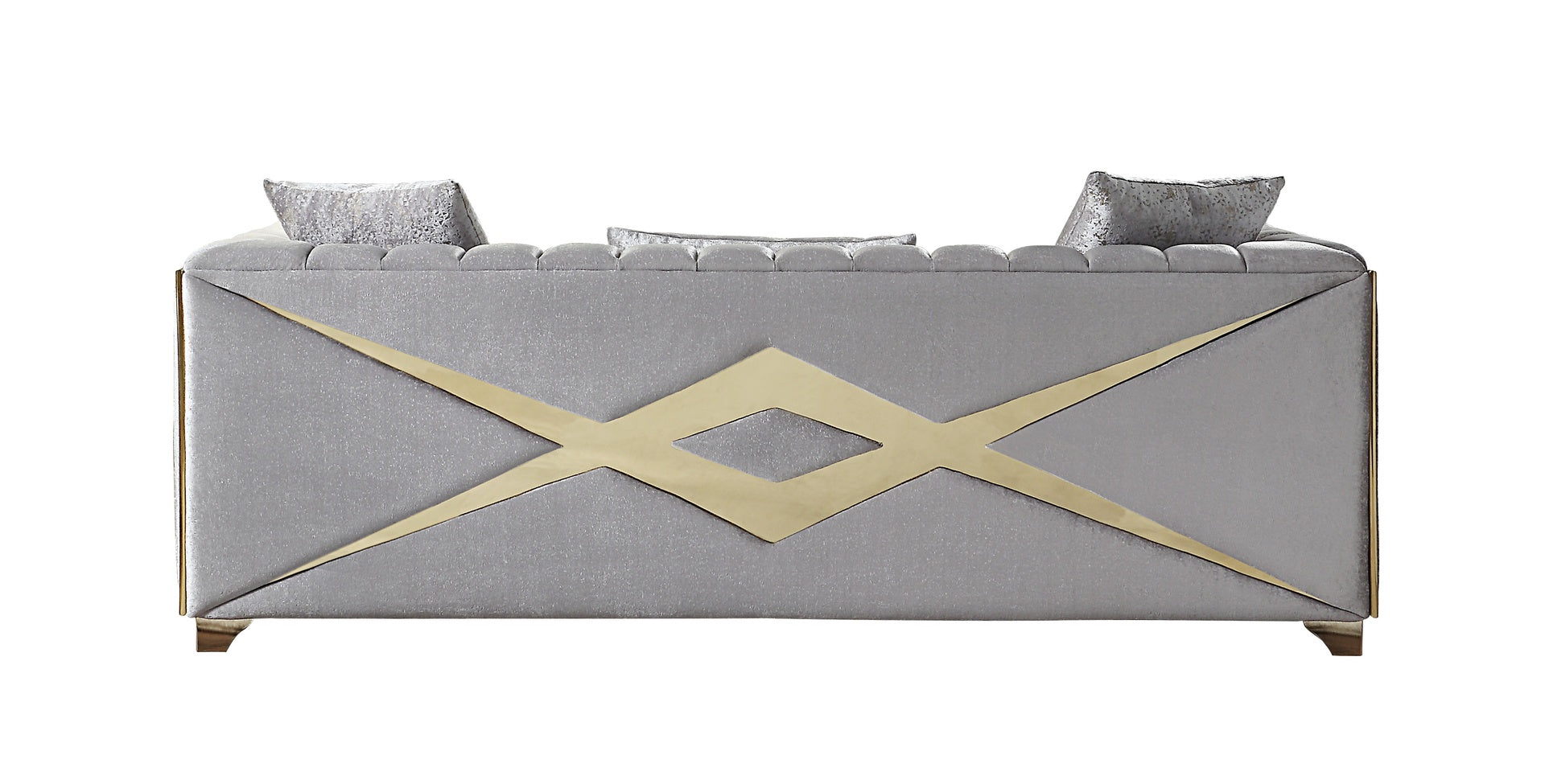 Velencia 2Pc Modern Living Room Set  in Silver