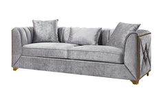 Velencia 2Pc Modern Living Room Set  in Silver