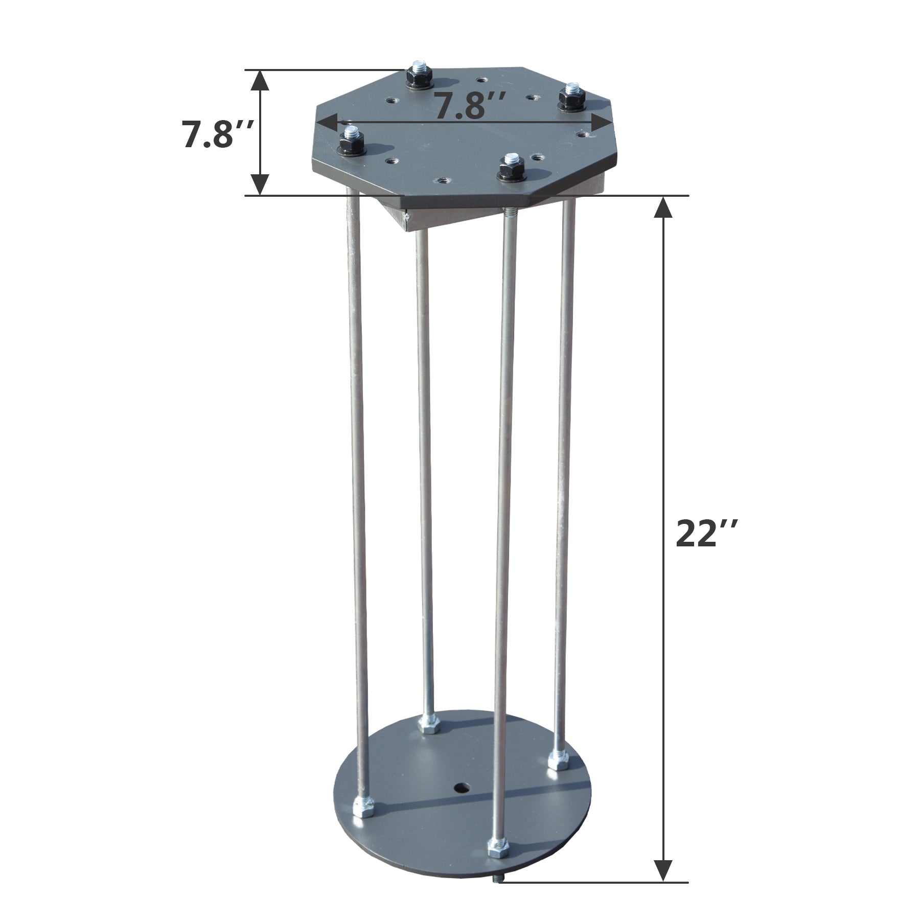 Patio Umbrella Base in Ground, Heavy-Duty Steel Construction for Stability, Supports up to 700LBS, 7.8" x 7.8" x 22"