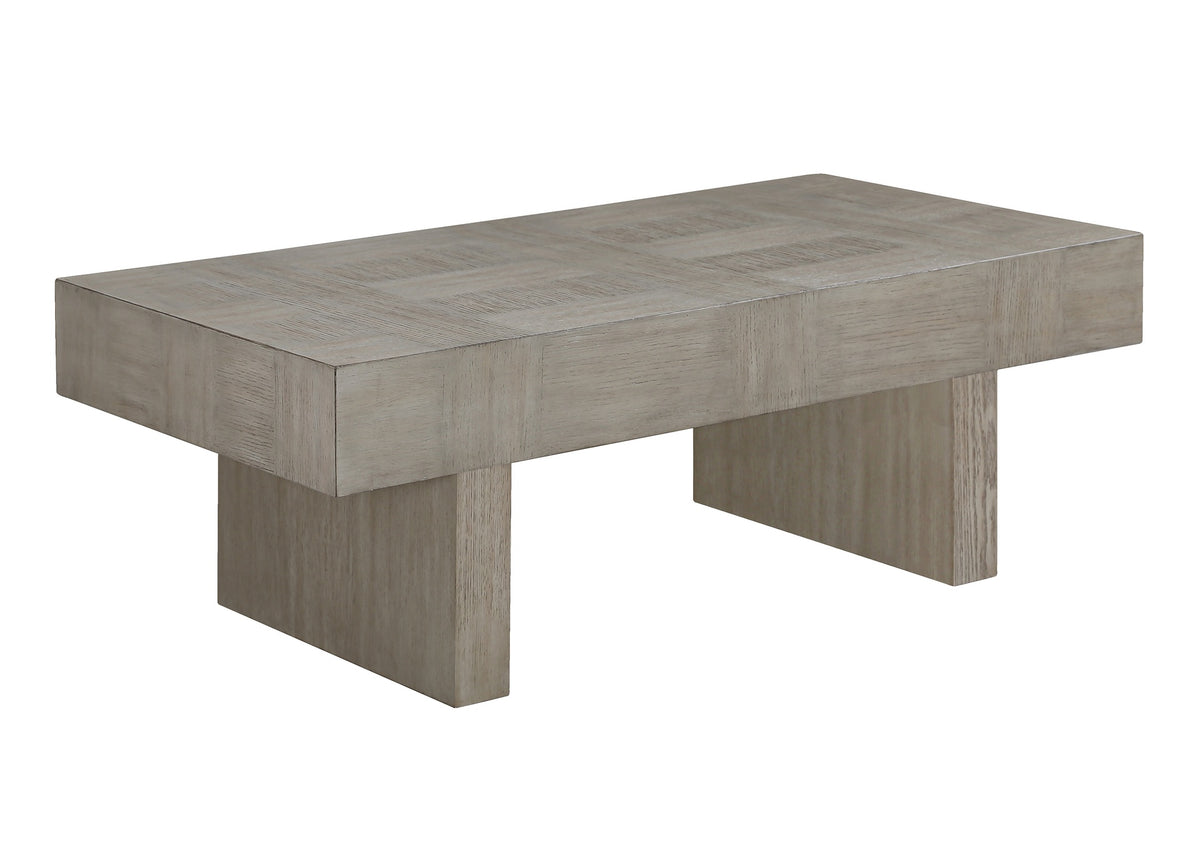 1pc Contemporary Style Brown Gray Coffee Table Rectangular Table Top Wooden Living Room Furniture