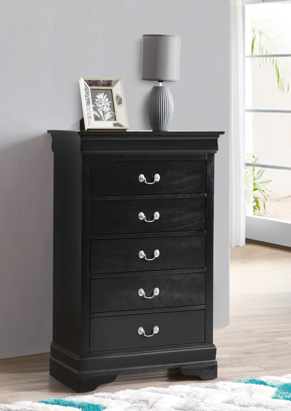 LouisPhillipe G02150-CH Chest , Black