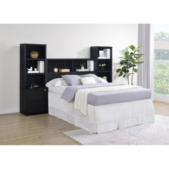 Geary Black 3-piece Full Bedroom Set with Bookcase Headboard