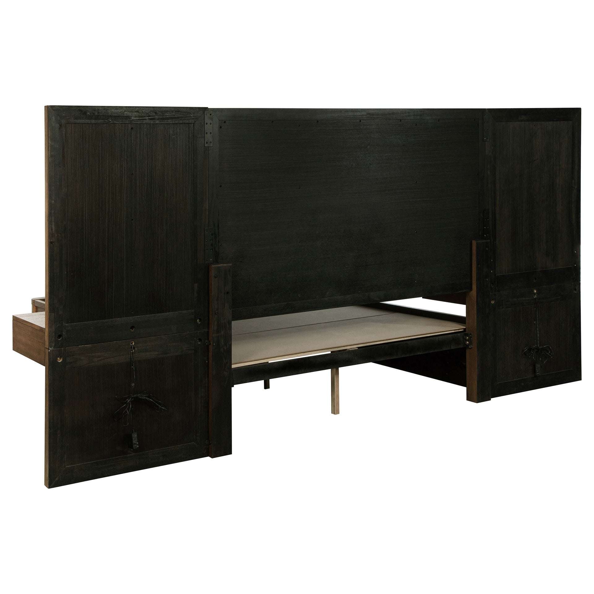 Moraga Ash Brown Queen Wall Panel Storage Bed