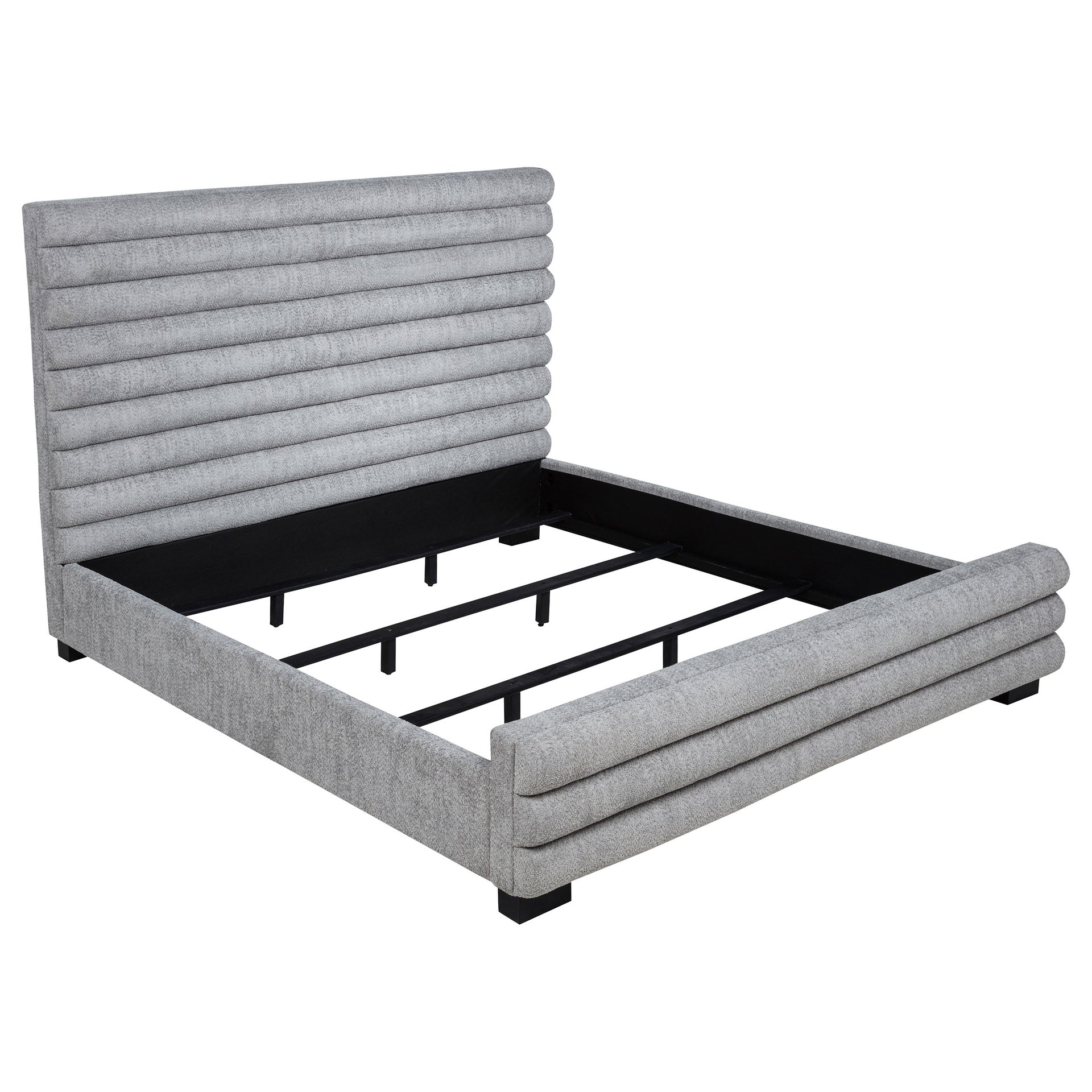 Fandango Grey Upholstered Eastern King Bed