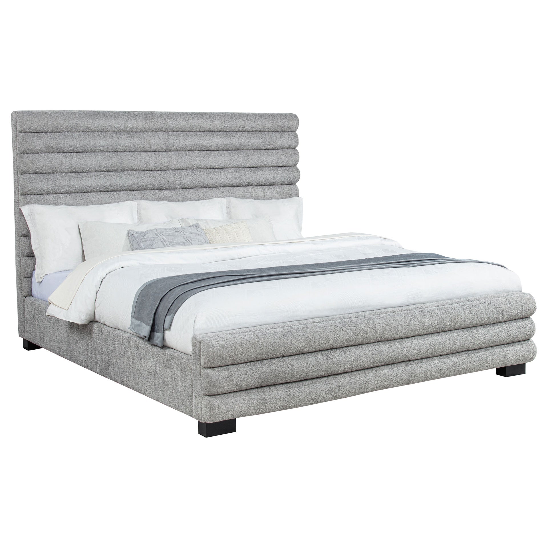 Fandango Grey Upholstered Eastern King Bed