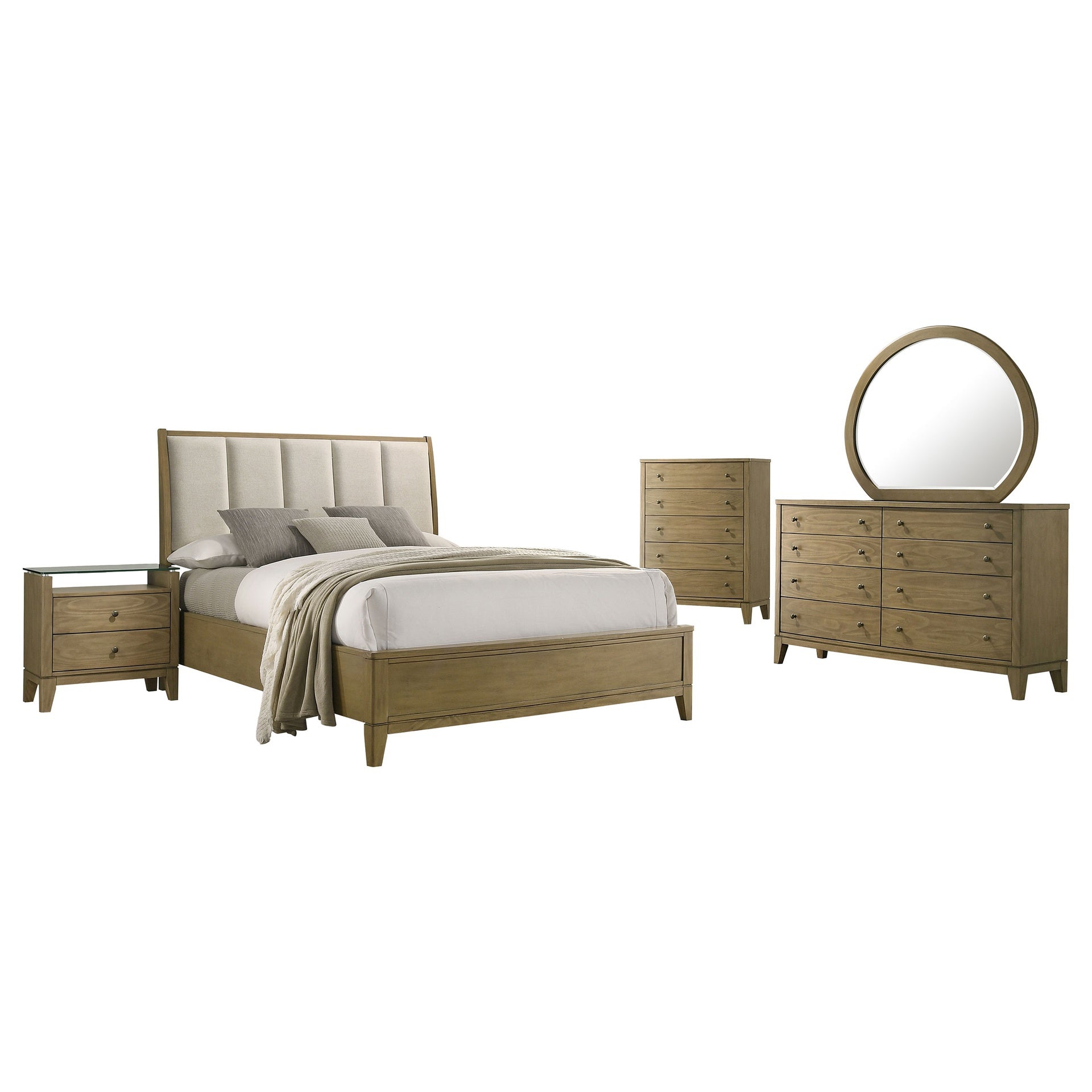 Menlo Natural Pine 5-piece Queen Bedroom Set