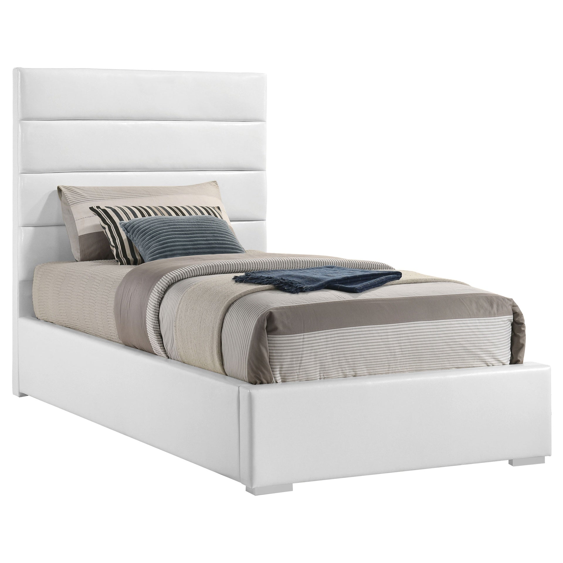 Dulcey White Upholstered Twin Platform Bed