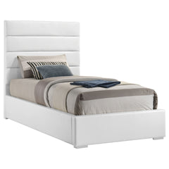 Dulcey White Upholstered Twin Platform Bed