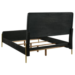 Anser Black and Natural 4-piece Eastern King Bedroom Set