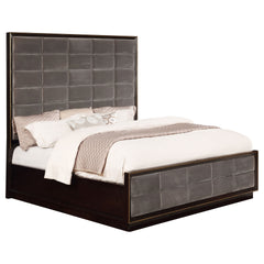 Drea Grey and Smoked Peppercorn Queen Panel Bed