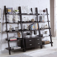 Shasta Cappuccino 5-Shelf Storage Ladder Bookshelf