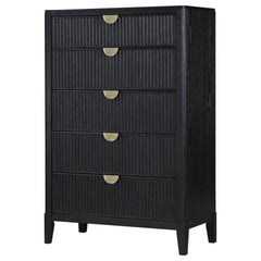 Mason Black 5-Drawer Chest