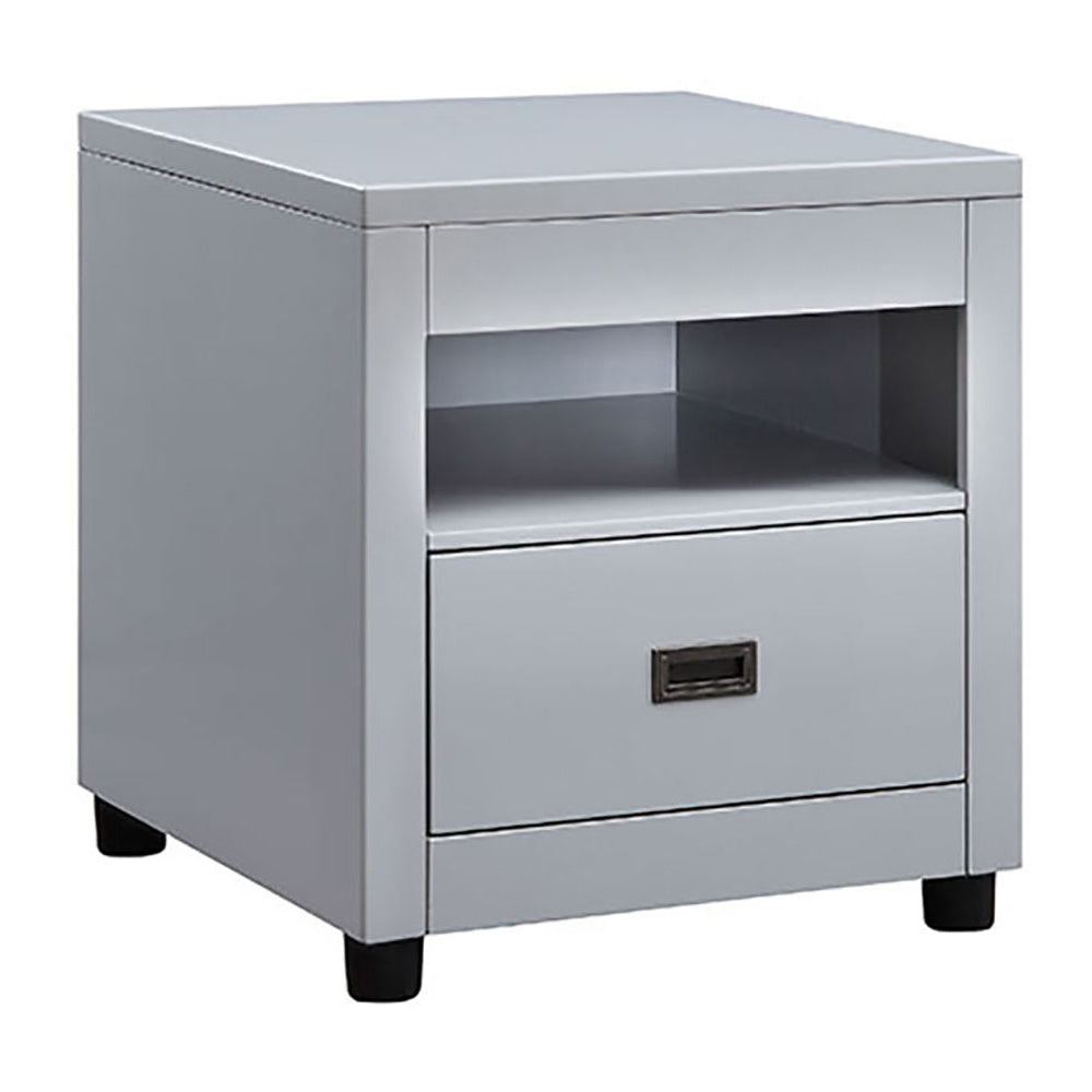 Dove Grey Storage End Table
