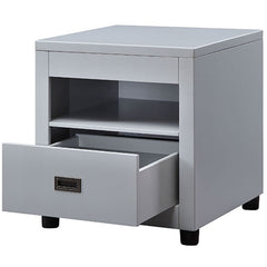 Dove Grey Storage End Table