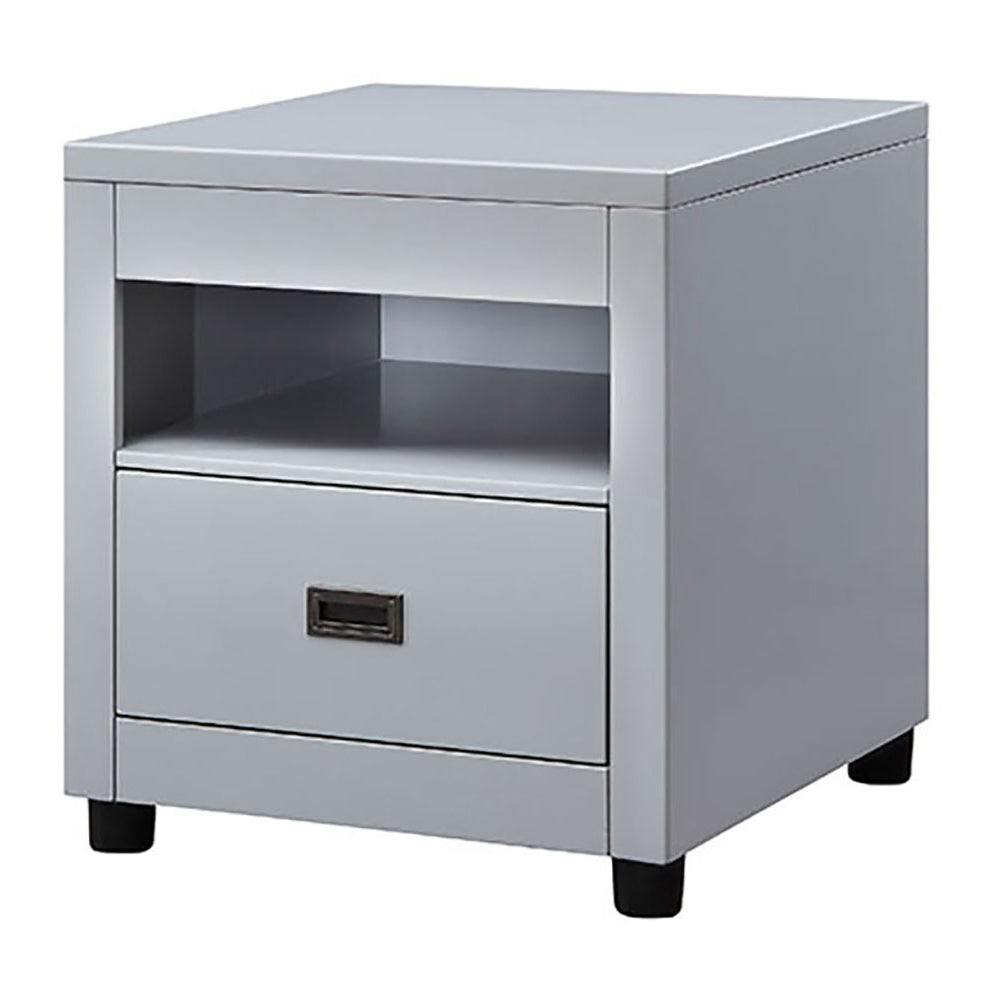 Dove Grey Storage End Table