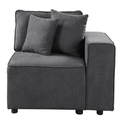 Grey Right Facing Loose Back Sofa