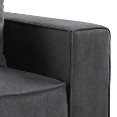 Grey Right Facing Loose Back Sofa