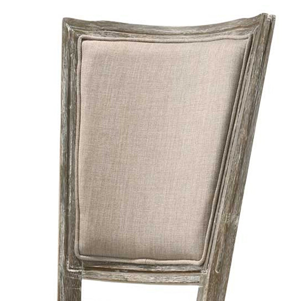 Beige and Reclaimed Grey Padded Seat Side Chairs (Set of 2)