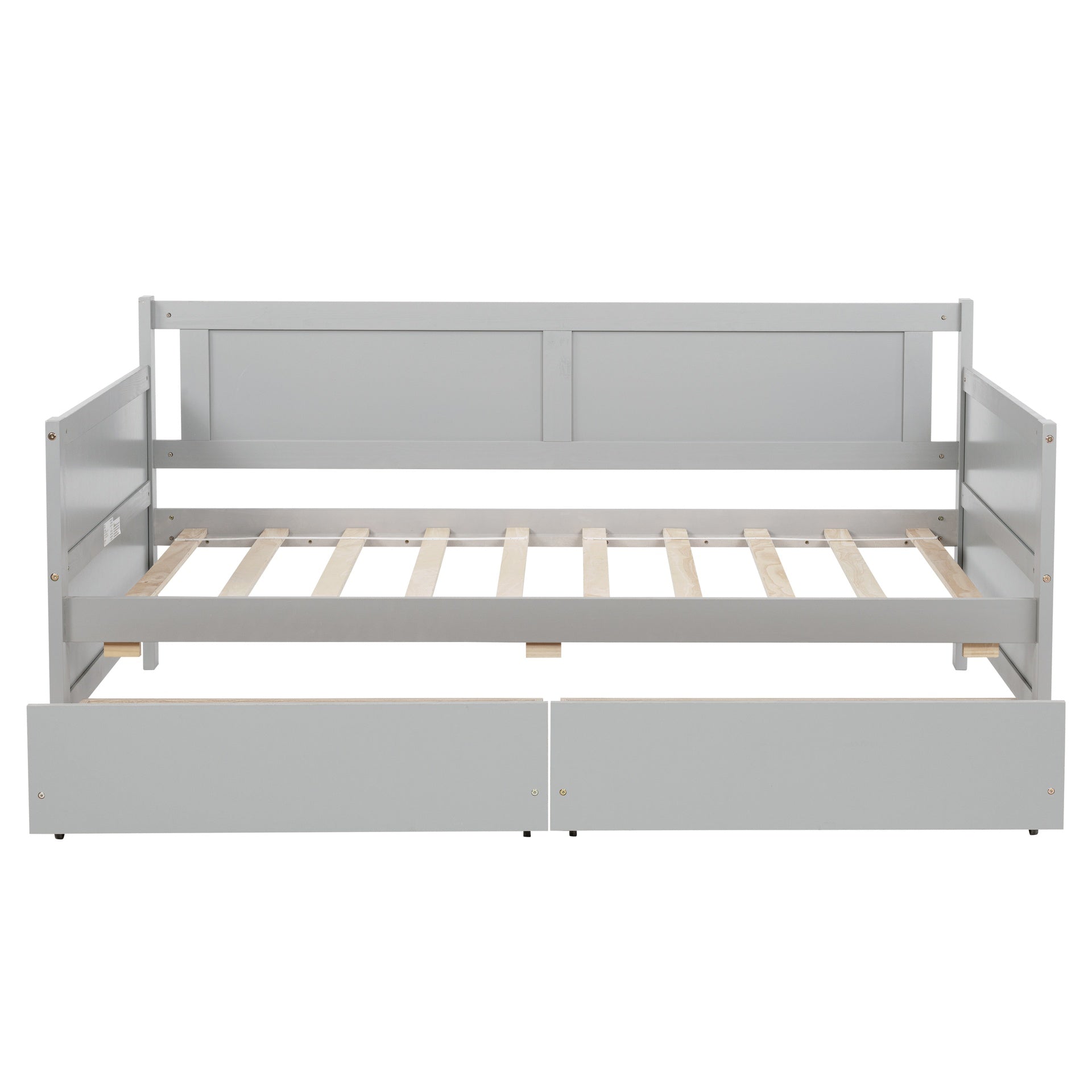Twin Size Pine Wood Daybed with two Storage Drawers ,Grey(OLD SKU:W50426286)